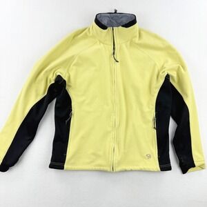 MOUNTAIN HARDWEAR‎ Zip Up Windstopper Fleece Jacket Size XL Womens Yellow